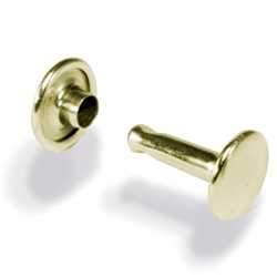 Solid Brass Double Cap Rivets 100 Pack
