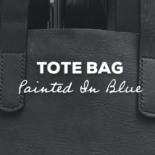Gift Idea: Tote Bag with Painted In Blue