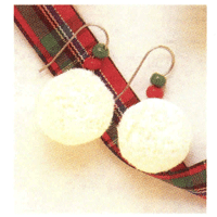 Christmas Snowball Earrings