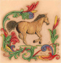 Davenport Running Horse Floral