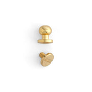 Button Stud 10 Pack Brass Plate / 9/32" (7 mm)