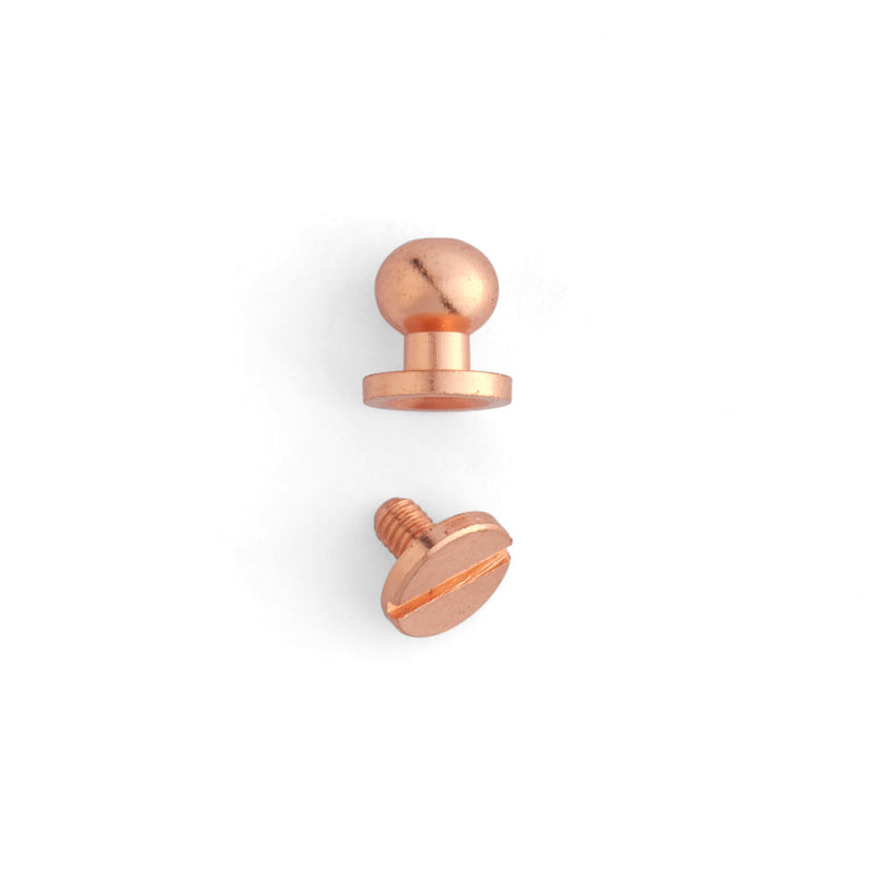 Button Stud 10 Pack Copper Plate / 9/32" (7 mm)