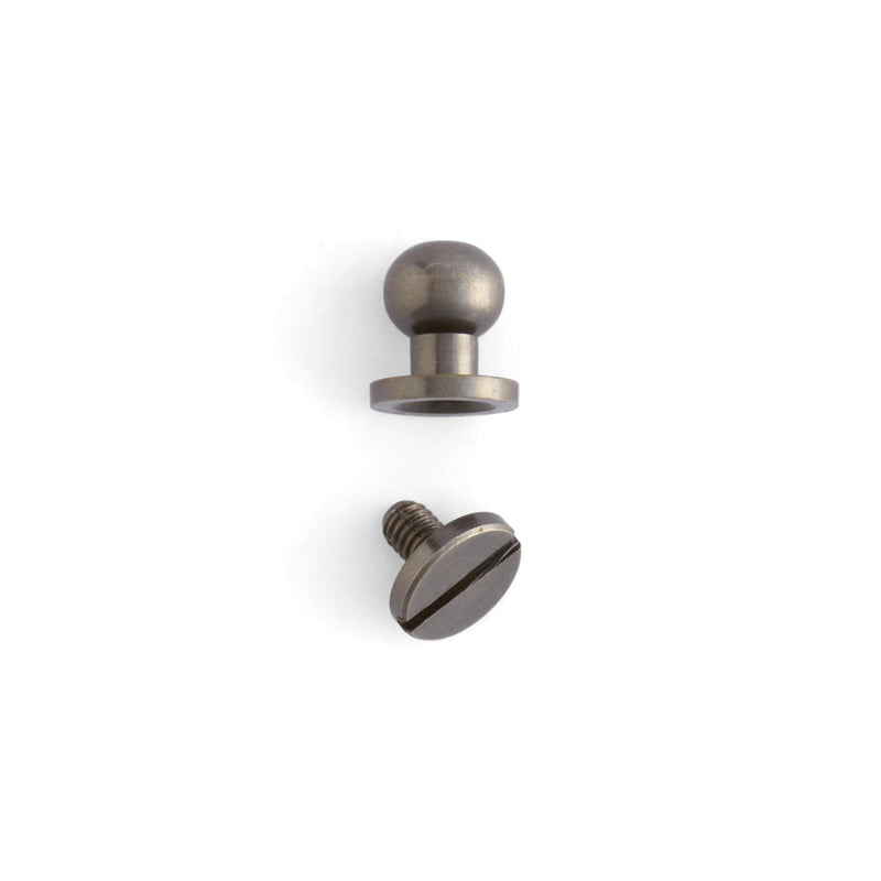 Button Stud 10 Pack Antique Nickel Plate / 9/32" (7 mm)
