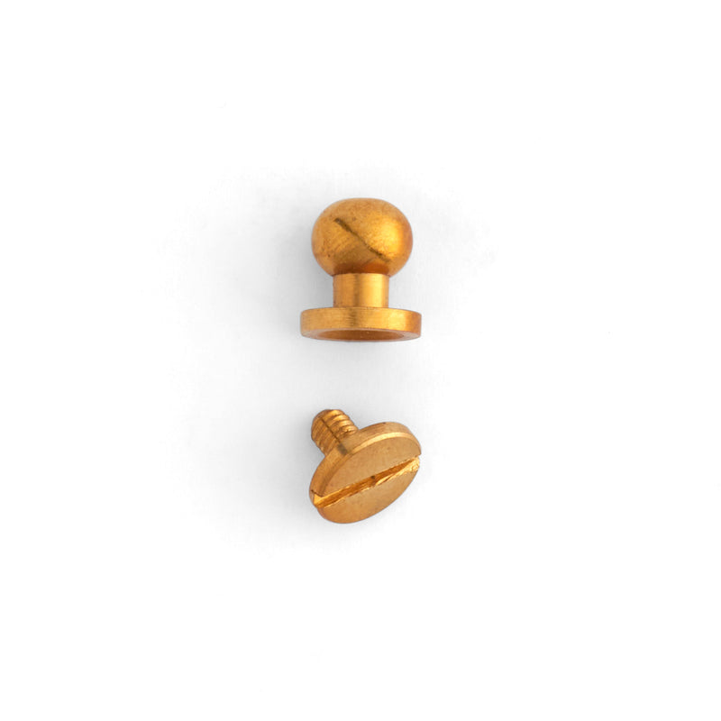 Button Stud 10 Pack Solid Brass / 9/32" (7 mm)