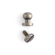 Button Stud 10 Pack Antique Nickel Plate / 5/16" (8 mm)