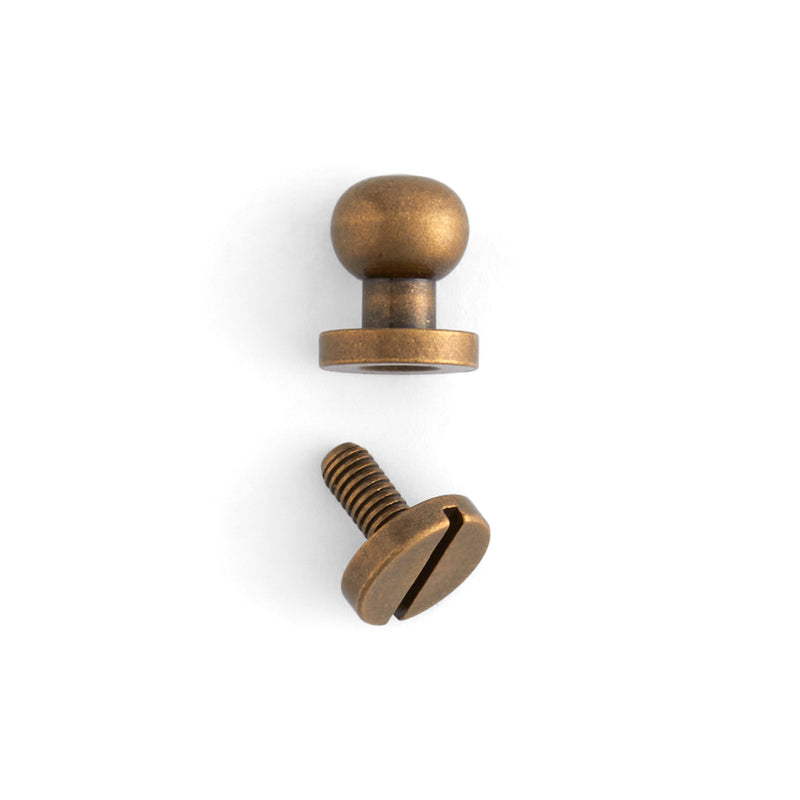 Button Stud 10 Pack Antique Brass Plate / 5/16" (8 mm)