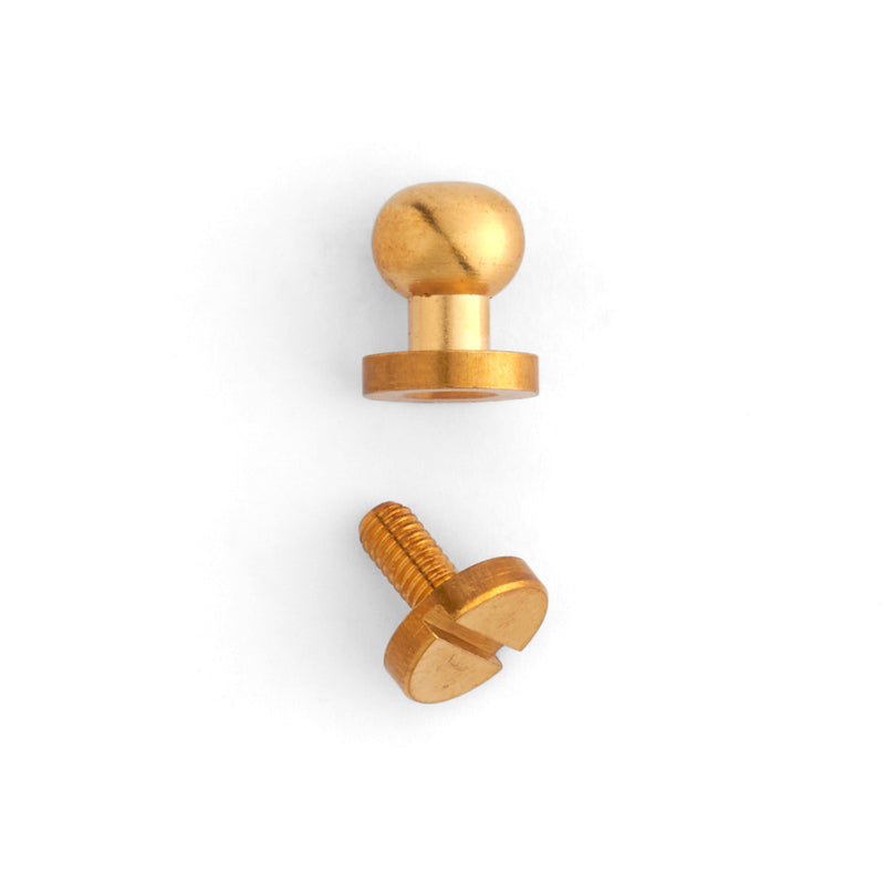 Button Stud 10 Pack Solid Brass / 5/16" (8 mm)
