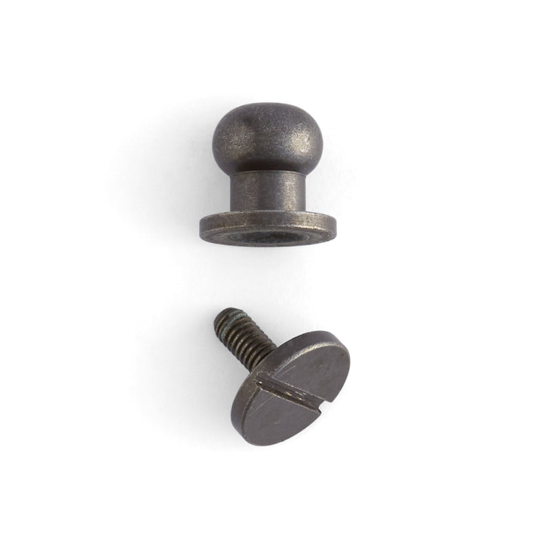 Button Stud 10 Pack Gunmetal Matte / 3/8" (10 mm)