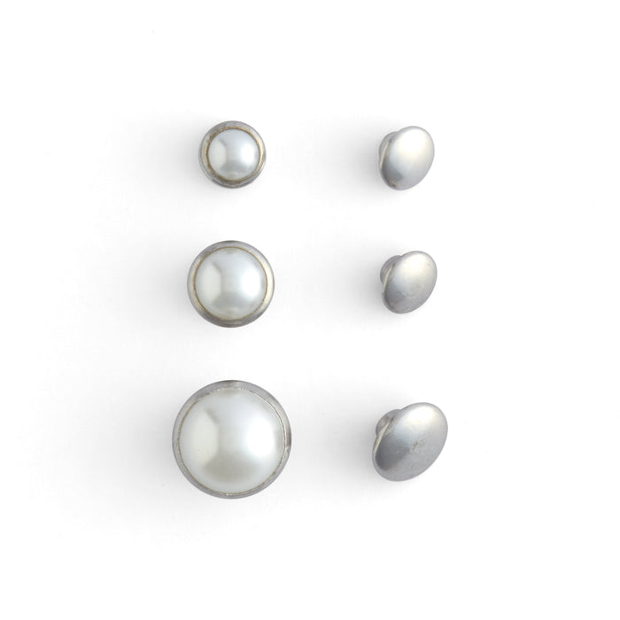 Synthetic Pearl Dome Rivets 10 Pack