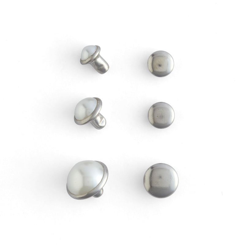 Synthetic Pearl Dome Rivets 10 Pack