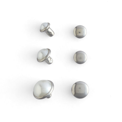 Synthetic Pearl Dome Rivets 10 Pack