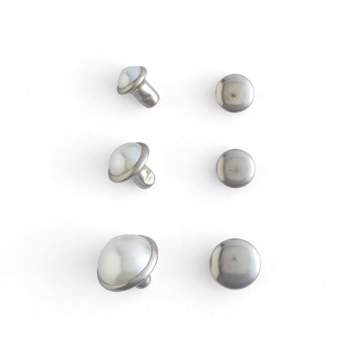 Synthetic Pearl Dome Rivets 10 Pack