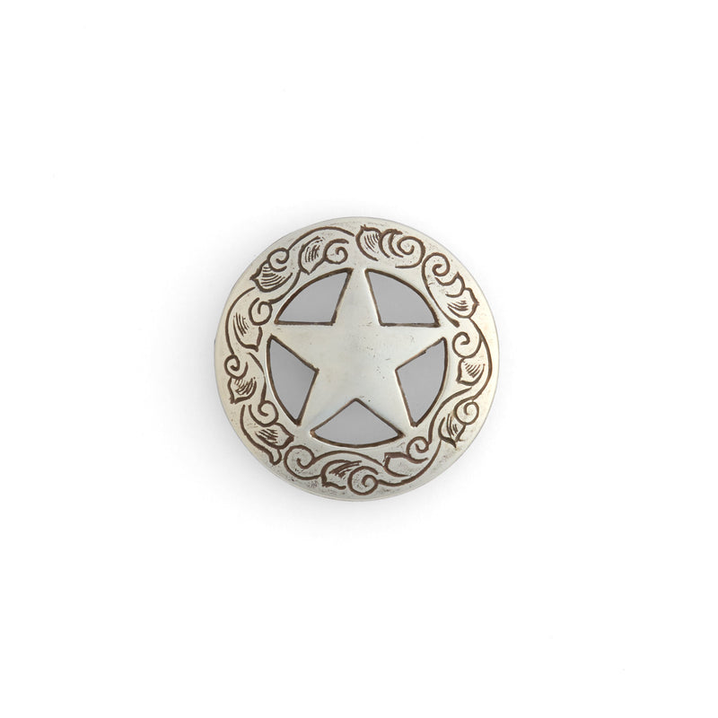 Texas Star Engraved Conchos