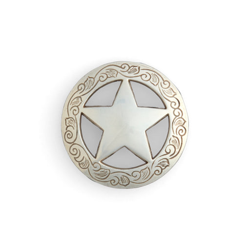 Texas Star Engraved Conchos