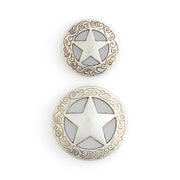 Texas Star Engraved Conchos