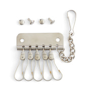 6 Hook Key Organizer Plate with Chain