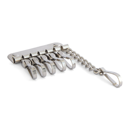 6 Hook Key Organizer Plate with Chain