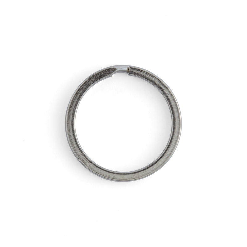 Flat Key Ring Nickel Free Plate 10 Pack