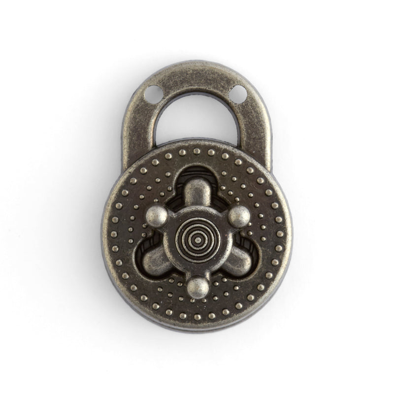 Turn-Lock Bag Clasp Antique Nickel Finish