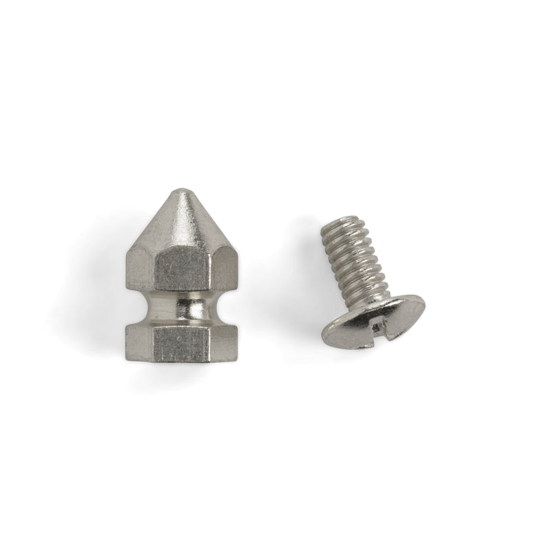 Solid Brass Spiked Rivet Screwback 10 Pack