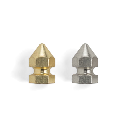 Solid Brass Spiked Rivet Screwback 10 Pack