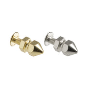 Solid Brass Spiked Rivet Screwback 10 Pack