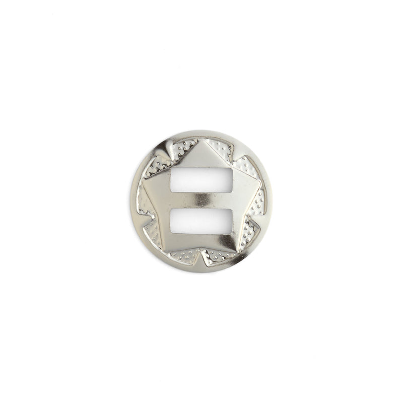 Slotted Round Concho With Star Pack of 10