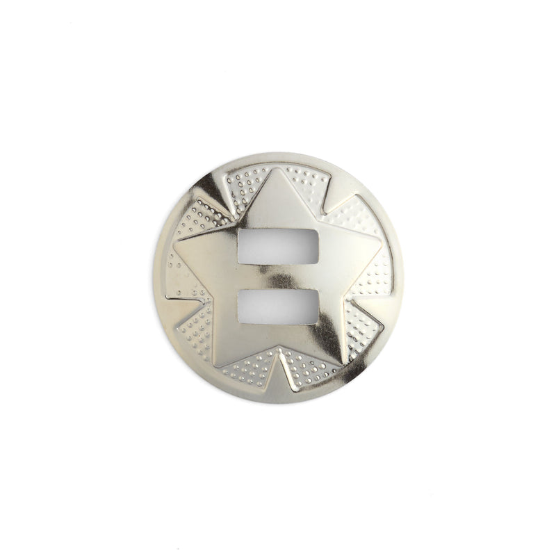 Slotted Round Concho With Star Pack of 10