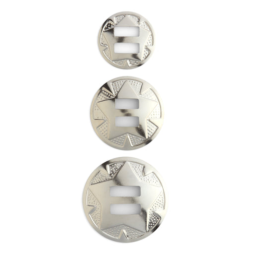 Slotted Round Concho With Star Pack of 10