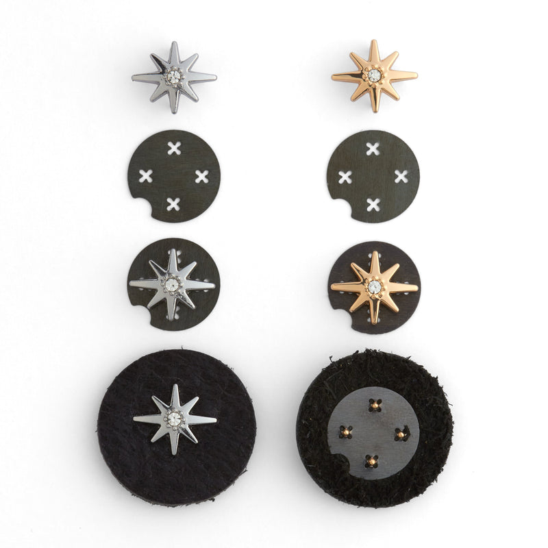 Clous décoratifs étoile mystique (lot de 4)