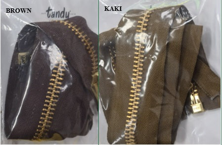 YKK #10 Brass Complete Chap Zipper