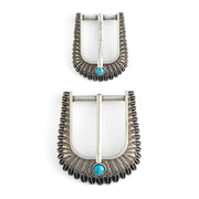 Turquoise Feather Buckle