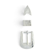 Decorative Hatband Buckle Set Silver