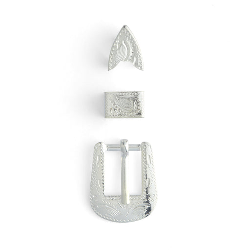 Decorative Hatband Buckle Set Silver