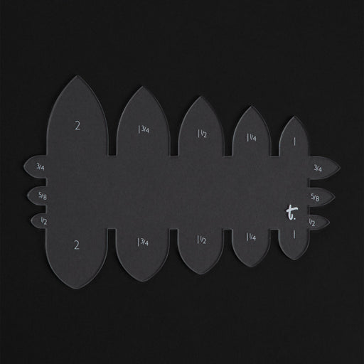 Pointed Belt End Acrylic Template