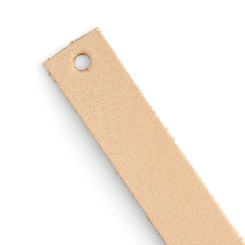Lightweight Veg-Tan Cowhide Strip Natural