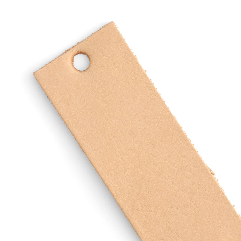 Lightweight Veg-Tan Cowhide Strip Natural
