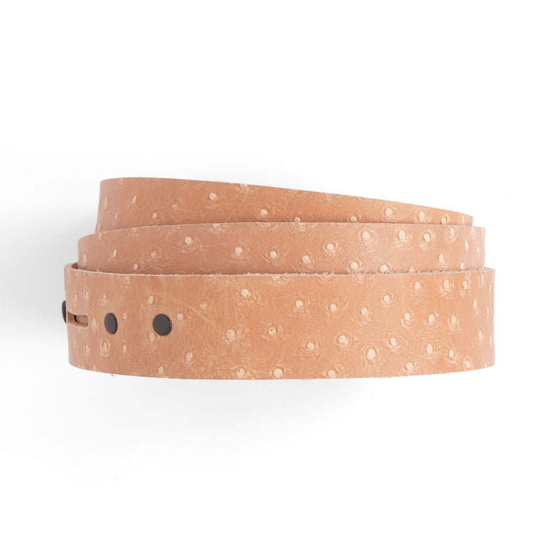 Veg-Tan Embossed Belt Blank