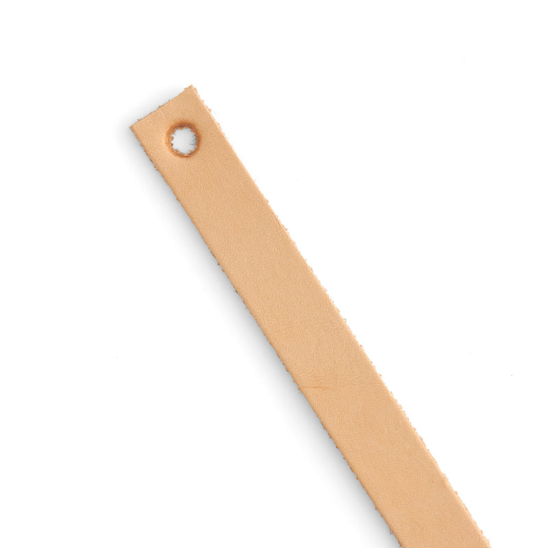 Lightweight Veg-Tan Cowhide Strip Natural