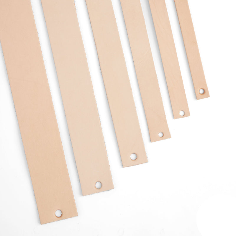 Lightweight Veg-Tan Cowhide Strip Natural