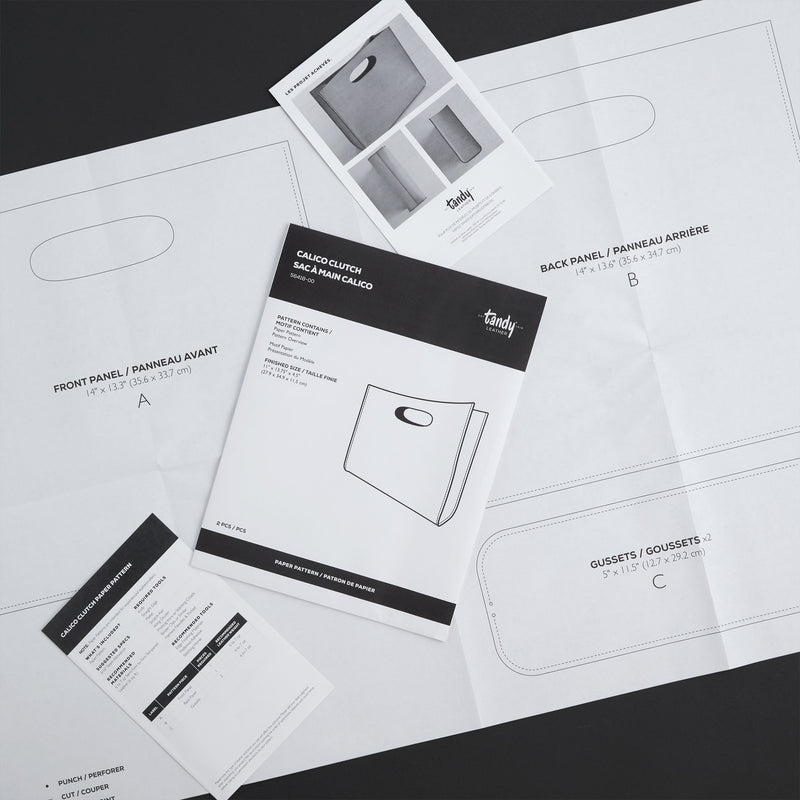 Modèle de papier d’embrayage Calico