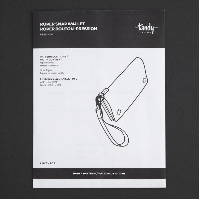 Roper Snap Wallet Paper Pattern