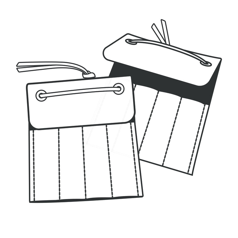 Modèle de pochette à ciseaux en papier