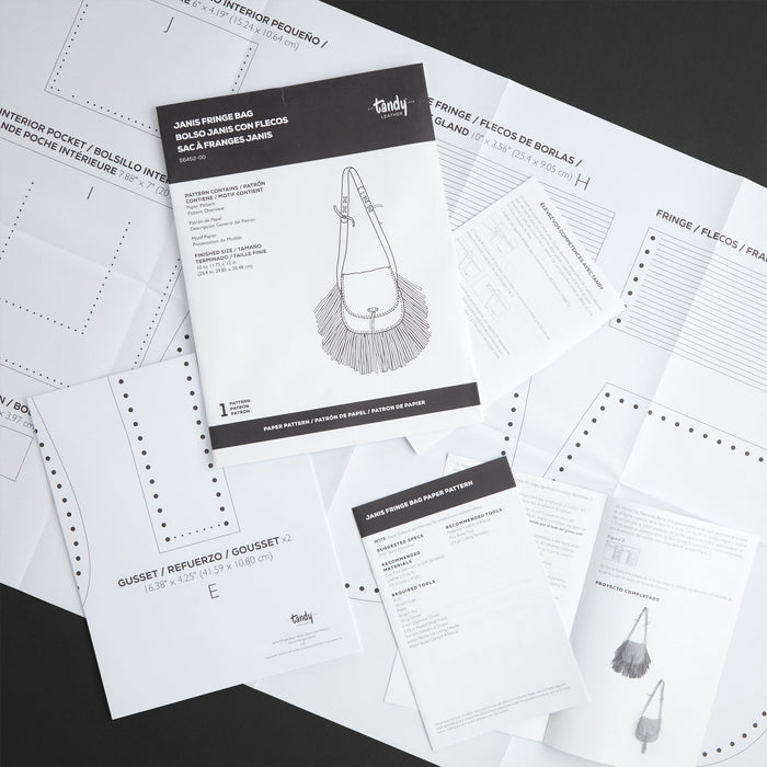 Janis Fringe Bag Paper Pattern