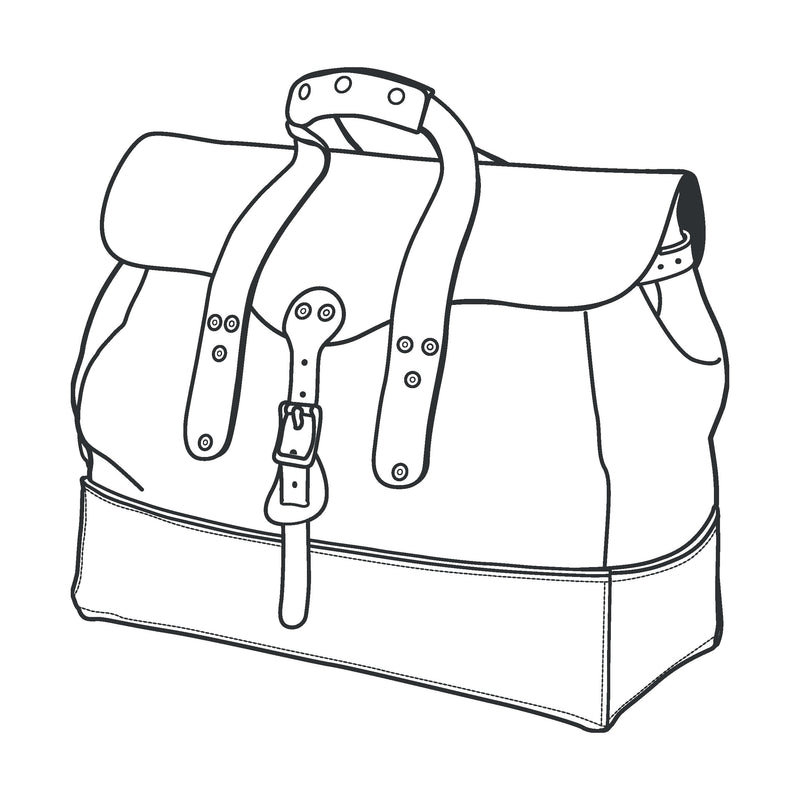 Modèle en papier de sac de voyage pour la nuit