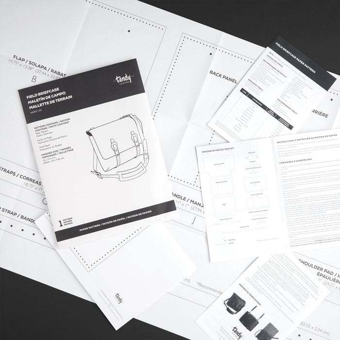Field Briefcase Paper Pattern