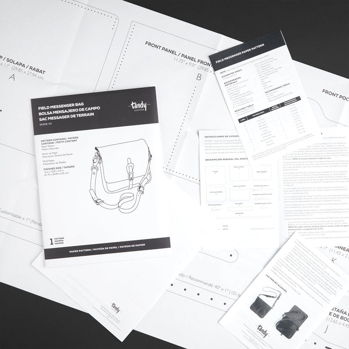 Field Messenger Bag Paper Pattern