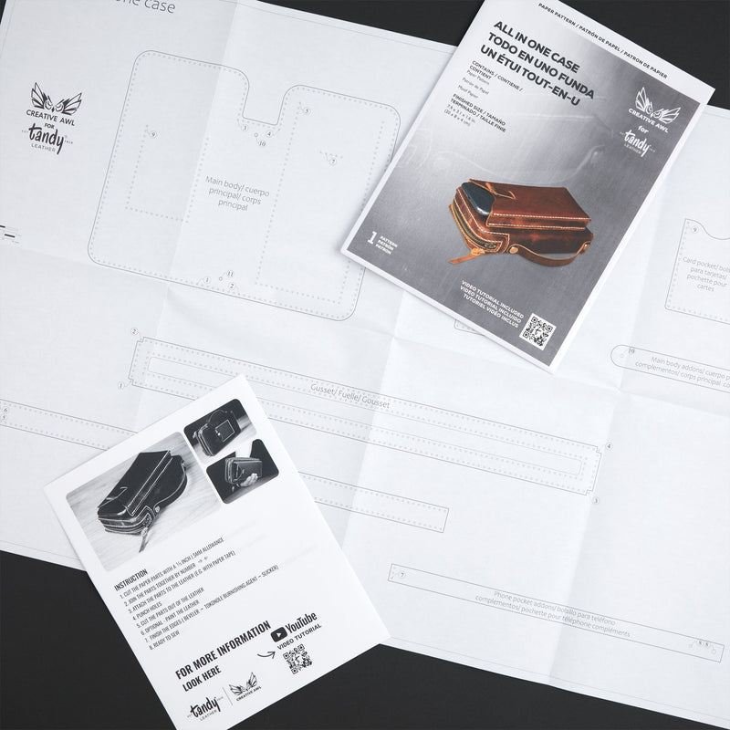 Patrón de papel para estuche todo en uno Creative Awl