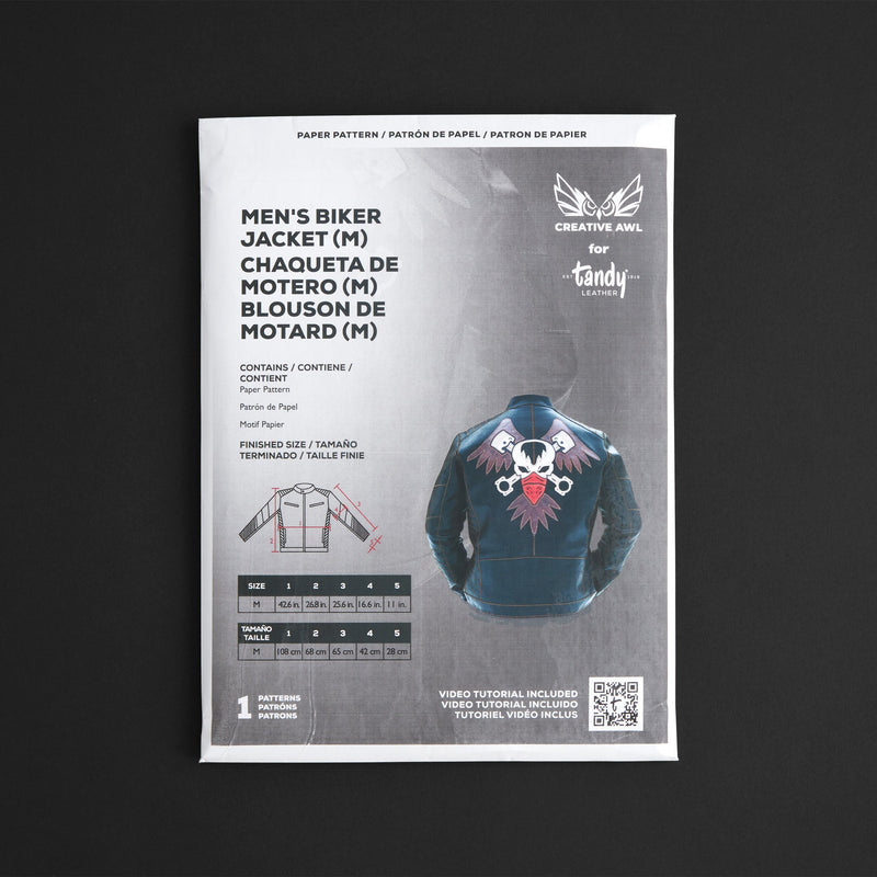Patron en papier pour veste de motard pour homme Creative Awl
