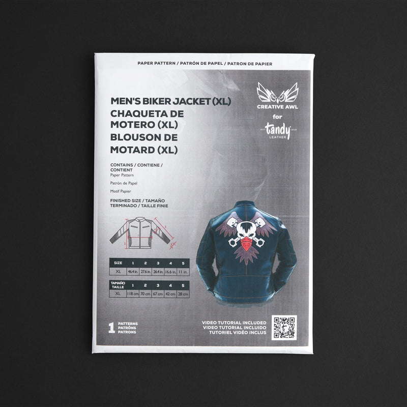 Patron en papier pour veste de motard pour homme Creative Awl